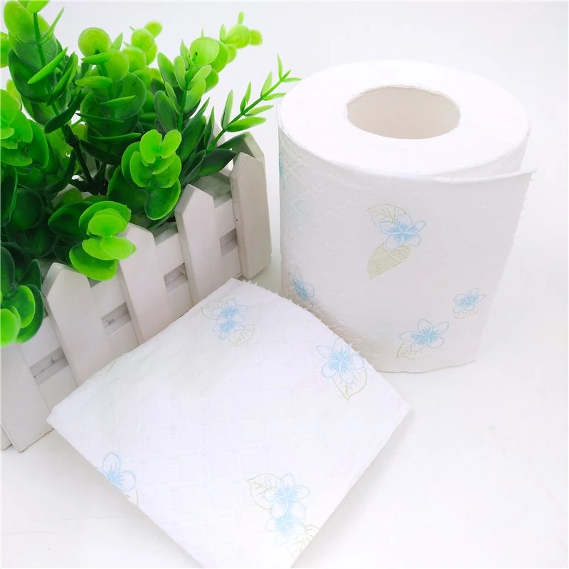 Soft Roll Tissue with Flower Printing