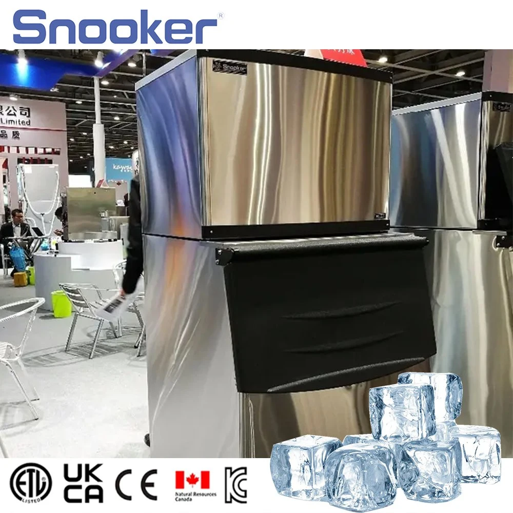 Máquina de hielo modular Snooker Sk-1000p de uso comercial, capacidad de producción de hielo de 455 kg/24h.
