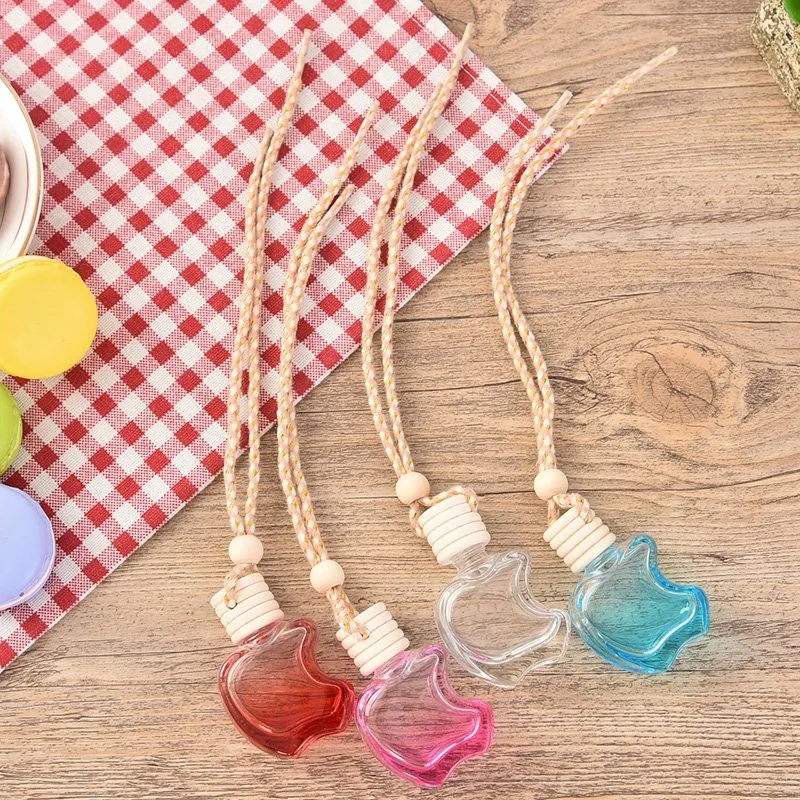 12ml Car Air Freshener Perfume Bottle Aromatherapy Fragrance Essential Oil Diffuser Hanging Perfume Pendant Auto Ornaments Decor Accessories