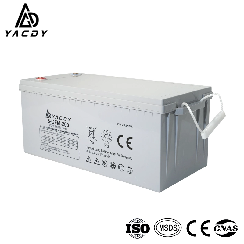 12V100ah/150ah/180ah/200ah/220ah/250ah batería de almacenamiento solar de gel AGM de ciclo profundo para UPS Telecomunicaciones