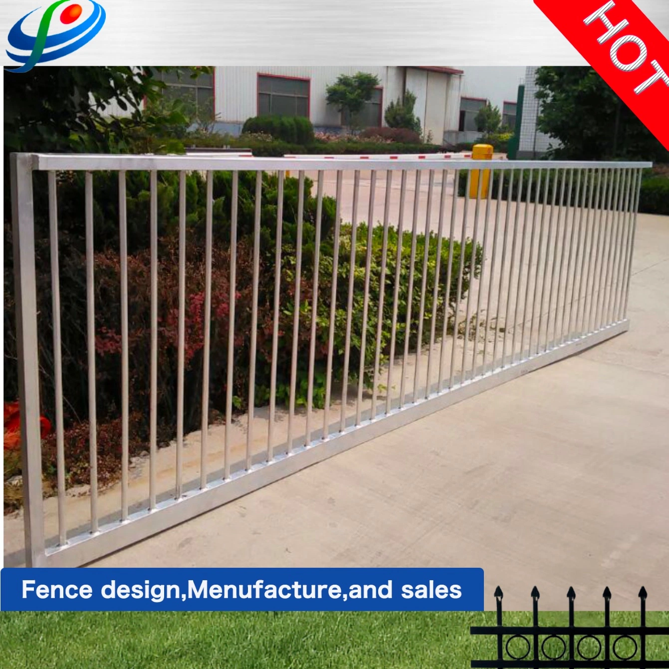 Easily Assembled Security Double Leaf Swing Fence Gate Iron Main Gate Design Sliding Gate Autoamtic Gate Interior Door Garden Lawn Edging Reed Fence