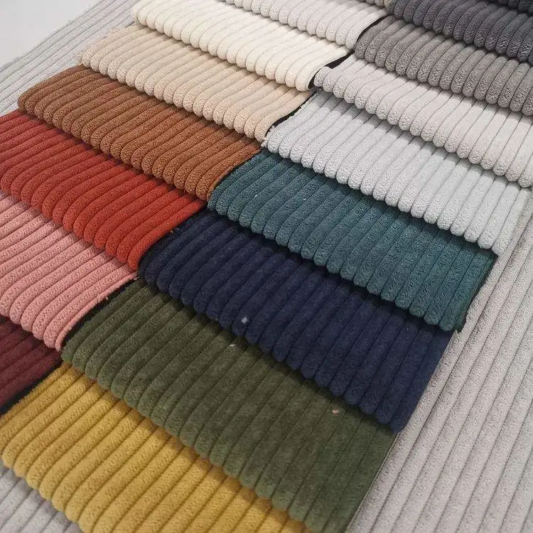 6 Hotsell Gales Home Produtos têxteis 90%10 poliéster%Nylon Tecido Corduroy para Pants brinquedos e calçado