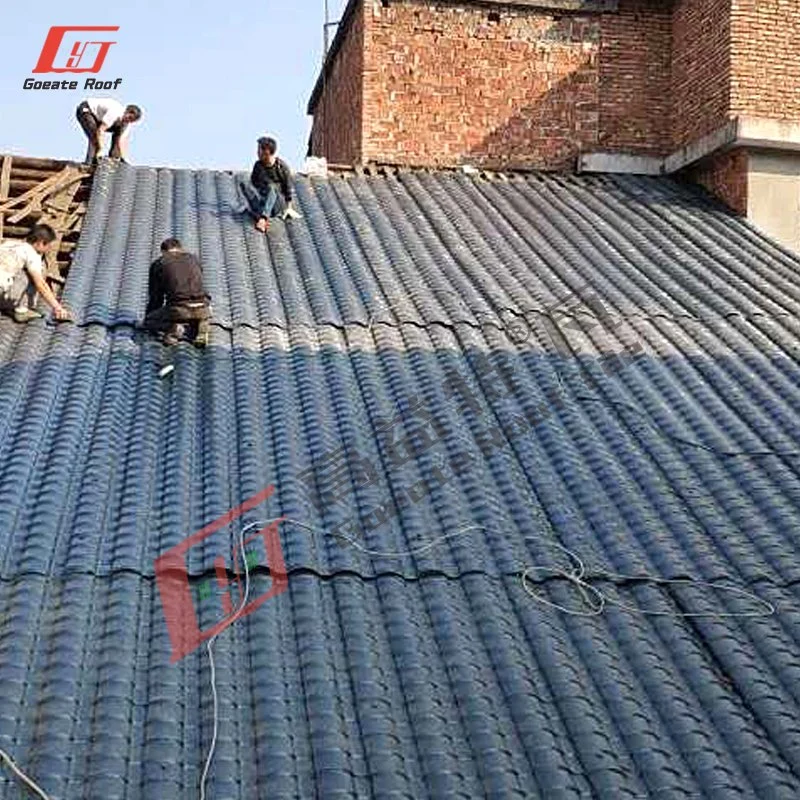 Goeate Roof Plastic PVC Material Classic Retro Traditional Chinese Roof Tiles