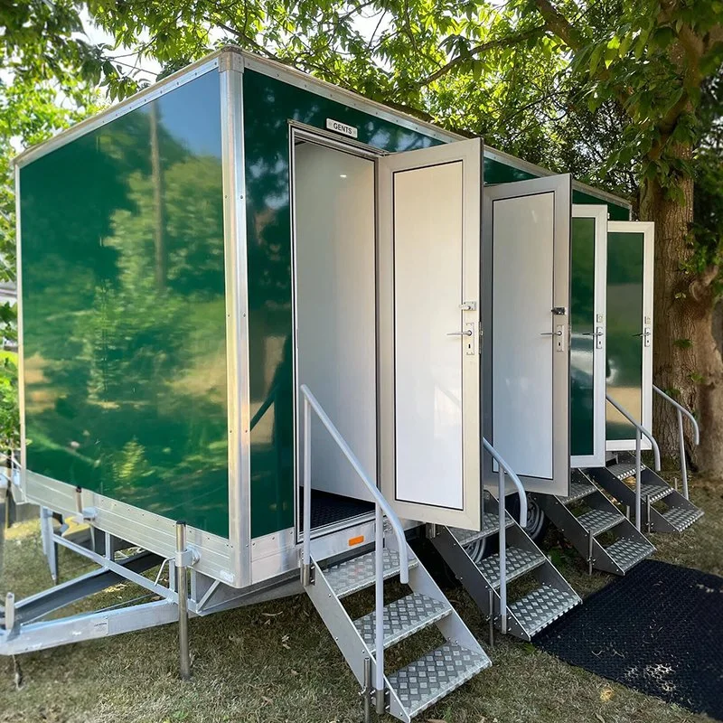 Toilette Remorque Salle de bain Toilettes avec seau à eaux usées et seau propre Toilettes mobiles portables extérieures Remorque WC