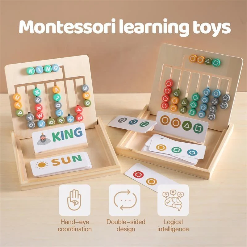 Wooden Preschool Early Learning Educational Alphabet Board Montessori Toys for Children Toddlers