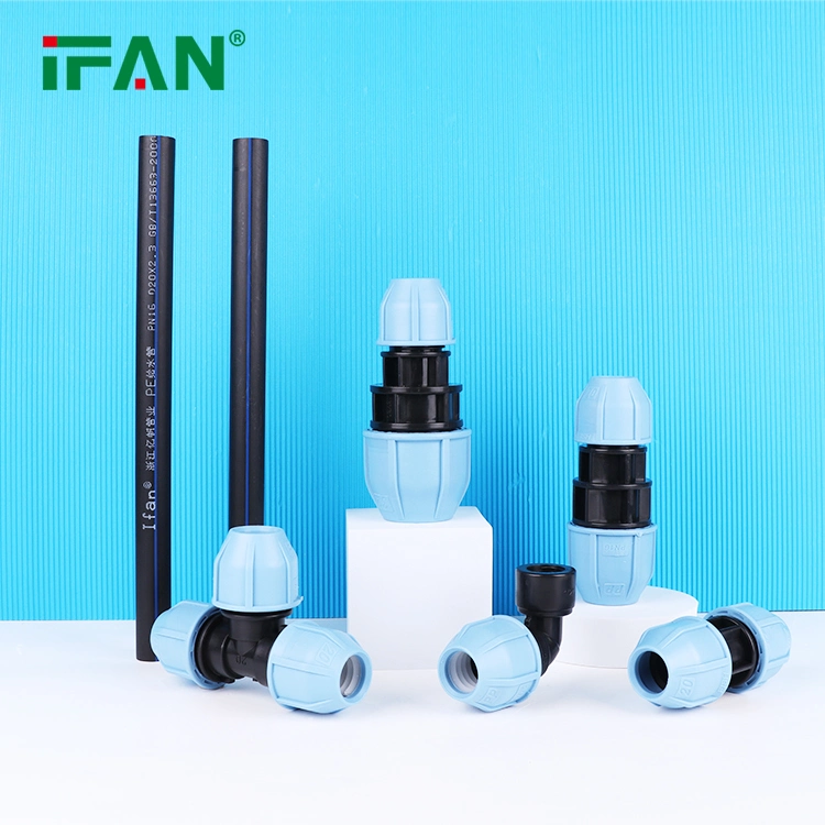 Ifan Factory Price Plastic PP Compression Fitting 20-110mm PE HDPE Ppipe Fittings