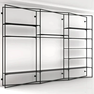 New Industrial Shelving System Slimline Cosmetics Rack with Metal Shelves