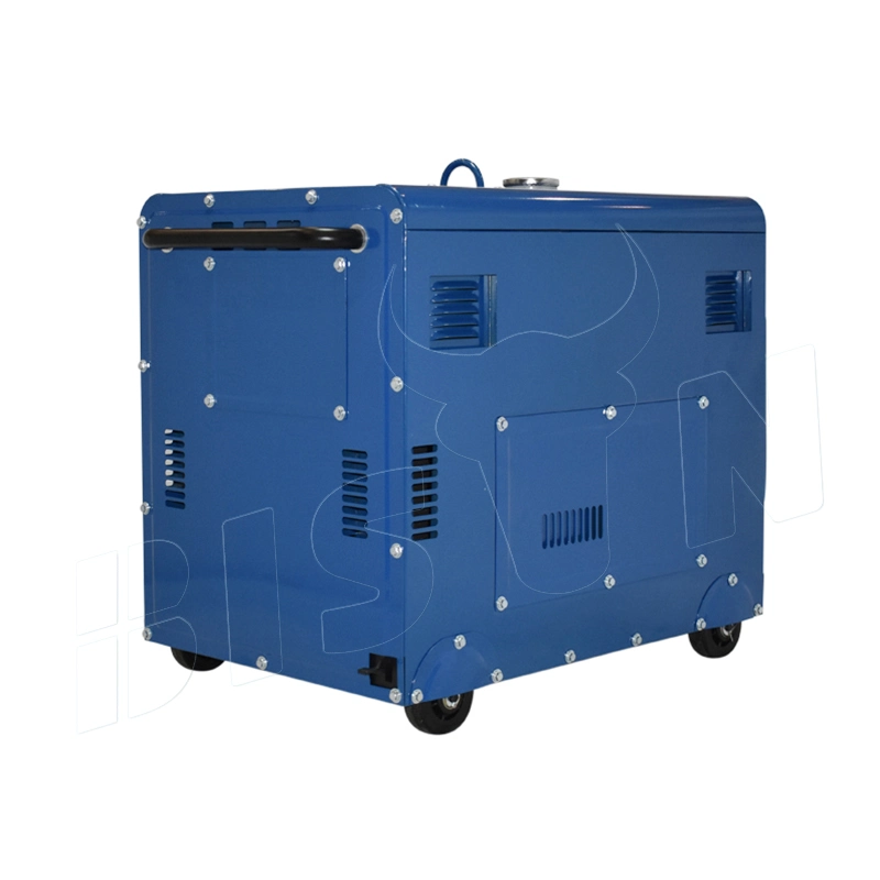 Sofort lieferbar Bison Tragbare luftgekühlte Silent Power 5kw 7,5kW 3 Phasen kleiner, schalldichter Dieselgenerator