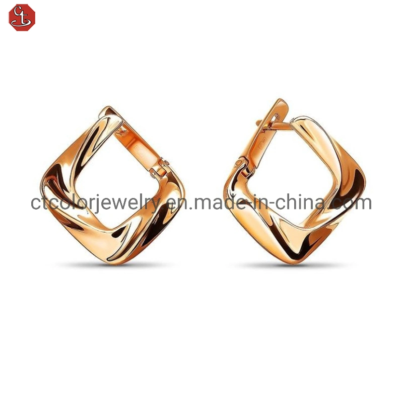 925 Silver Flash Inlaid Zircon Gold Earrings Jewelry For Fashion Accessories