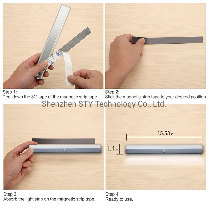 Epistar LED SMD 2835 Batería de litio recargable de techo lámpara del sensor de movimiento PIR