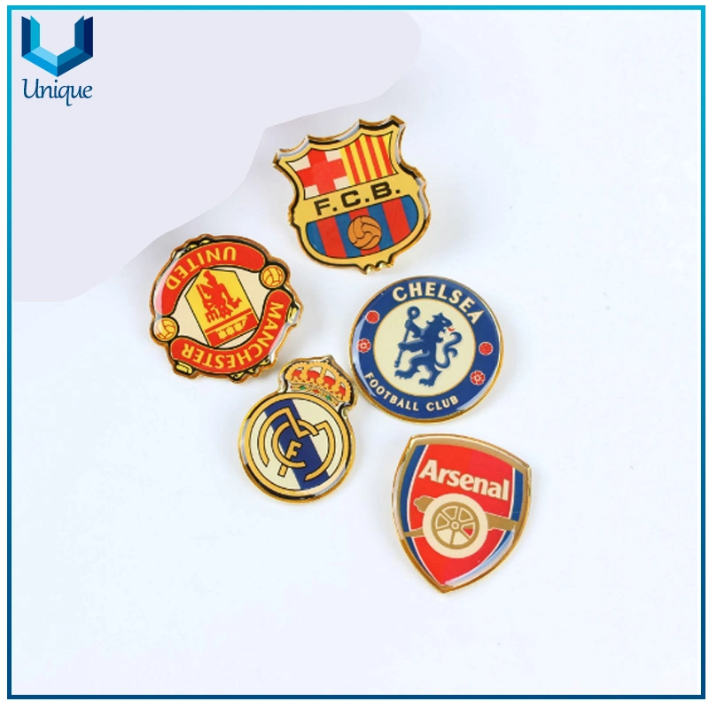 Wholesale/Supplier Football Offset Printing Pin, Printed Badges with Epoxy, Die Struck Luggage Logo Marker, Luggage Logo Badge