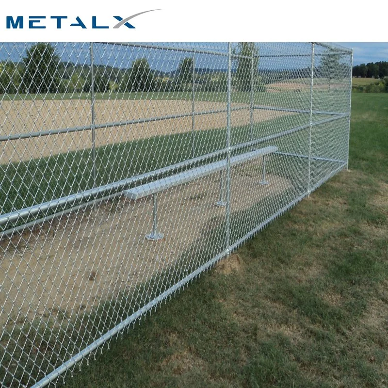 PVC Coated Steel Wire Hot Dipped Galvanized Outdoor PE Playground Chain Link Fence Netting