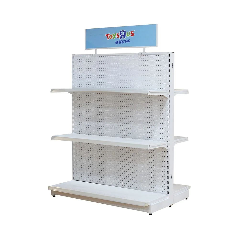 Double Side Metal Hypermarket Store Display Gondola Rack