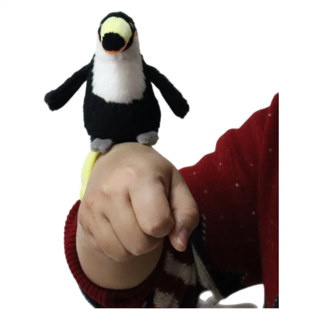 Custom 12cm (H) X 29cm (W) Plush Toys Brasil Toucan White/Black Stuffed Soft Children Slap Bands Toy Gift Brazil Animal Toco Wrist Band Kids Bracelet Snapbands