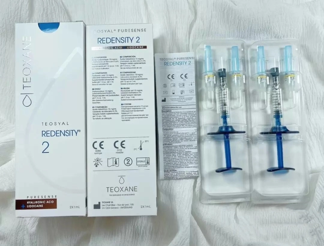 Original Precio mayorista Injectable Teoxane Teosyal Redensity2 II relleno Dermal Teoxane Ojo Círculo Hialurónico ácido dermal Filler Lumi ojos Puresense 2 x 1 ml