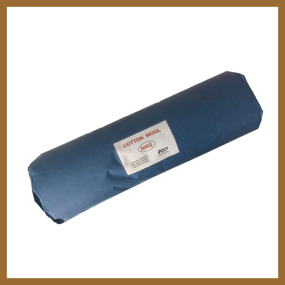 Rollo de algodón absorbente 500g OEM quirúrgico ISO CE