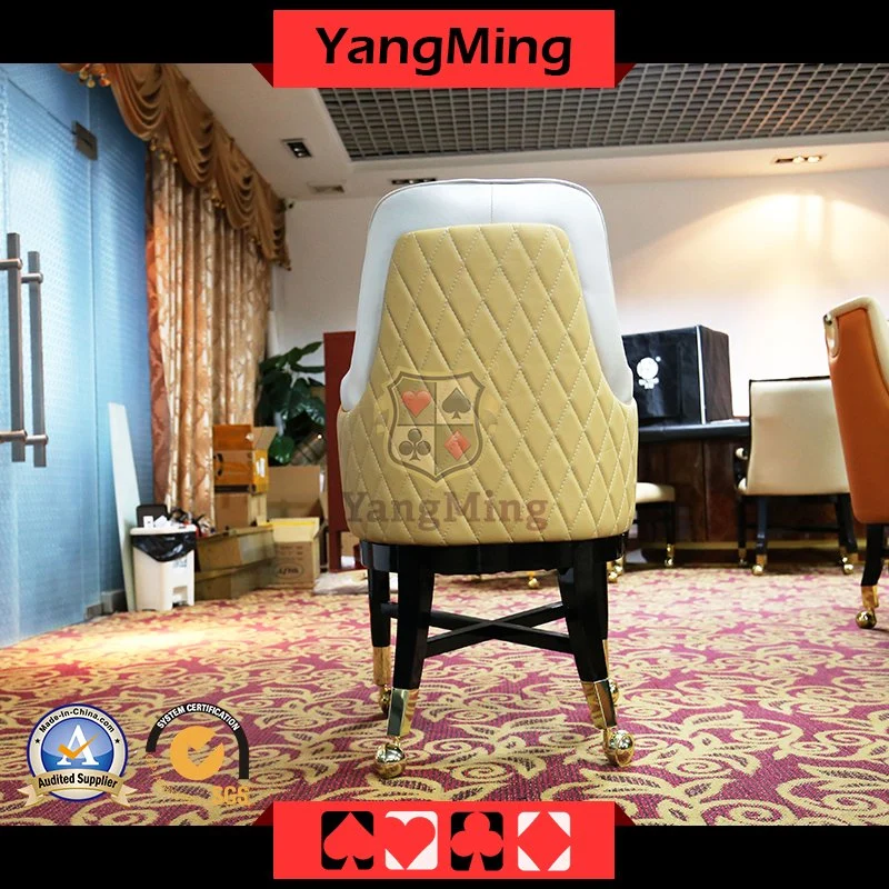 Korean Style Double Back Custom Casino Hotel Pulley Dining Table and Chairs Star Club Manufacturers Custom Chair Ym-Dk21