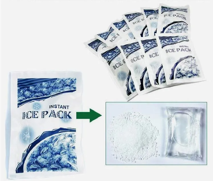 Sac de glace Non-Toxic imprimé personnalisé rapide jetables Instant Gel Pack de glace à froid