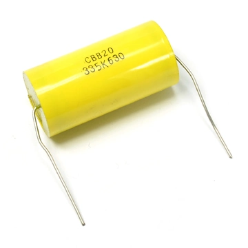 Axial Cbb20 825j/250V Metallized Polypropylene Film Capacitor Yellow