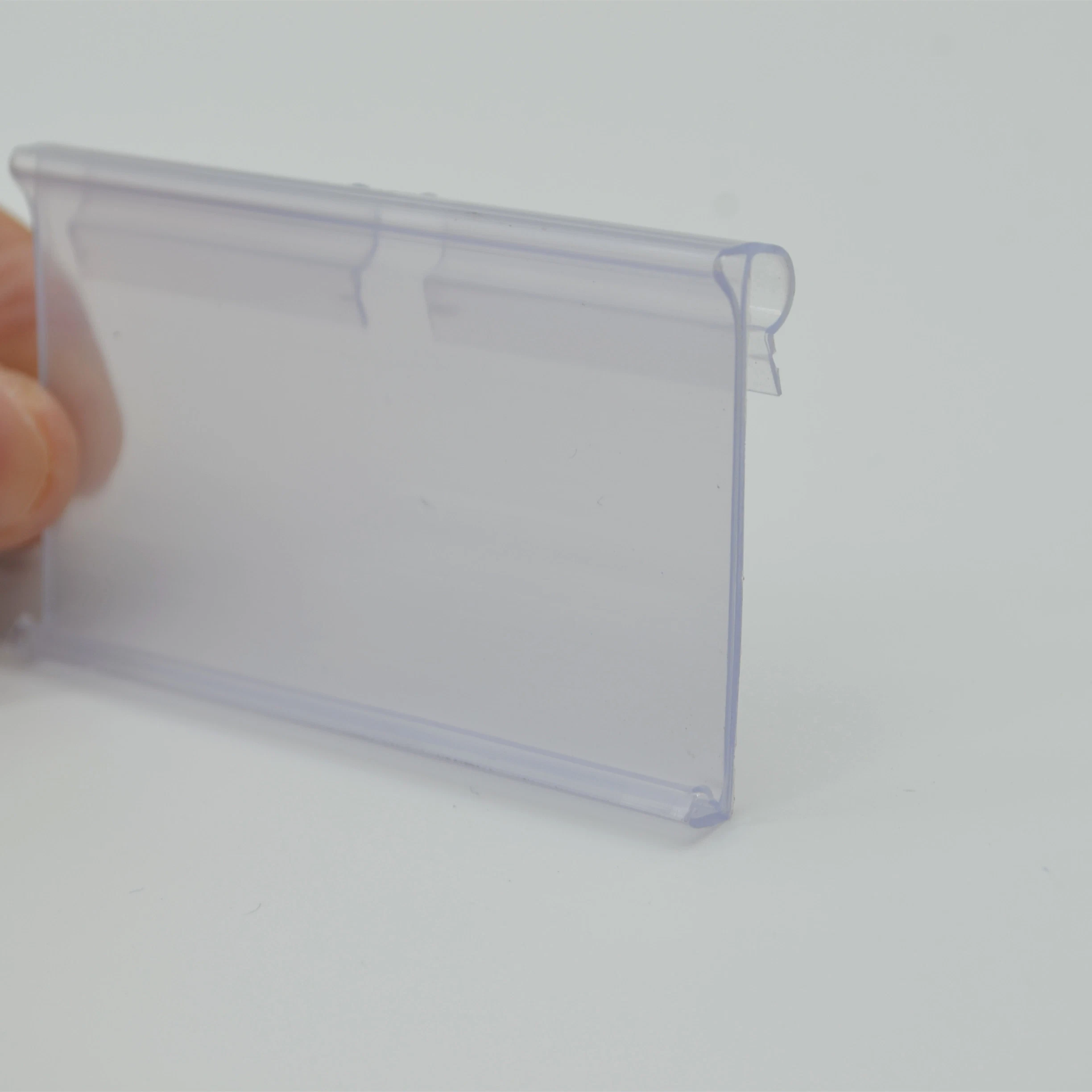 Plastic PVC Extrusion Label Holders for File Cabinets for Supermarket Shelves