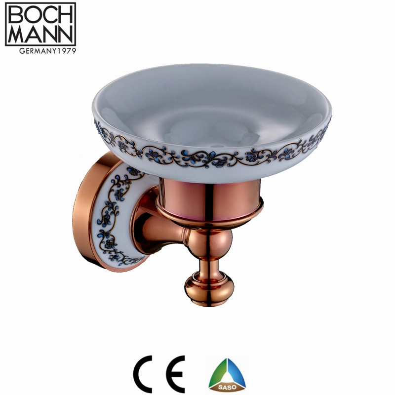 High quality/High cost performance Full Brass Rose Gold Bathroom Accessory Soap Dish Holder