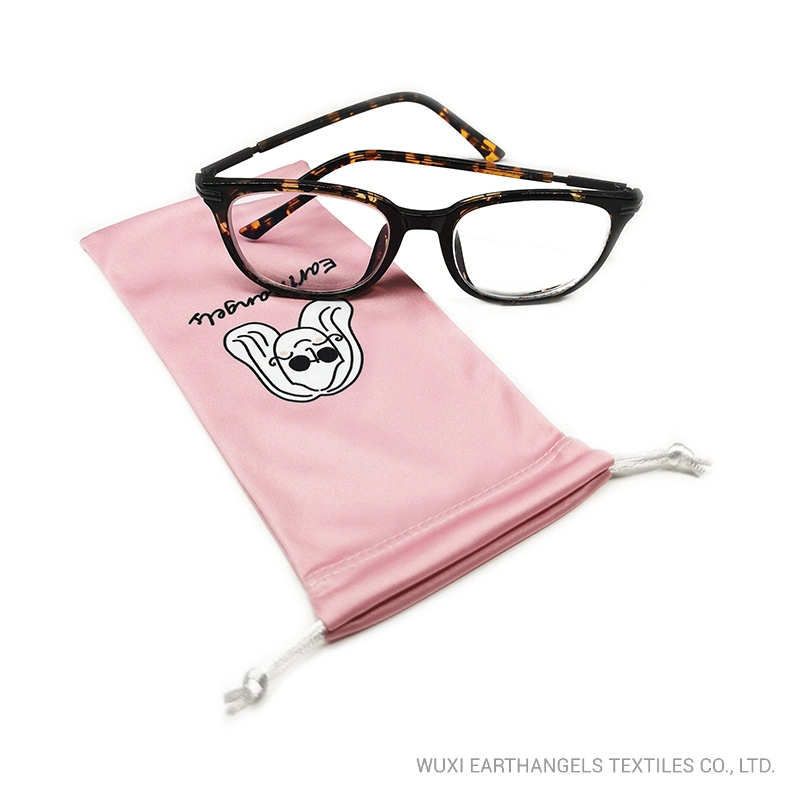 Custom Heat Transfer Printing Microfiber Drawstring Eyewear Sunglasses Eyeglasses Pouch