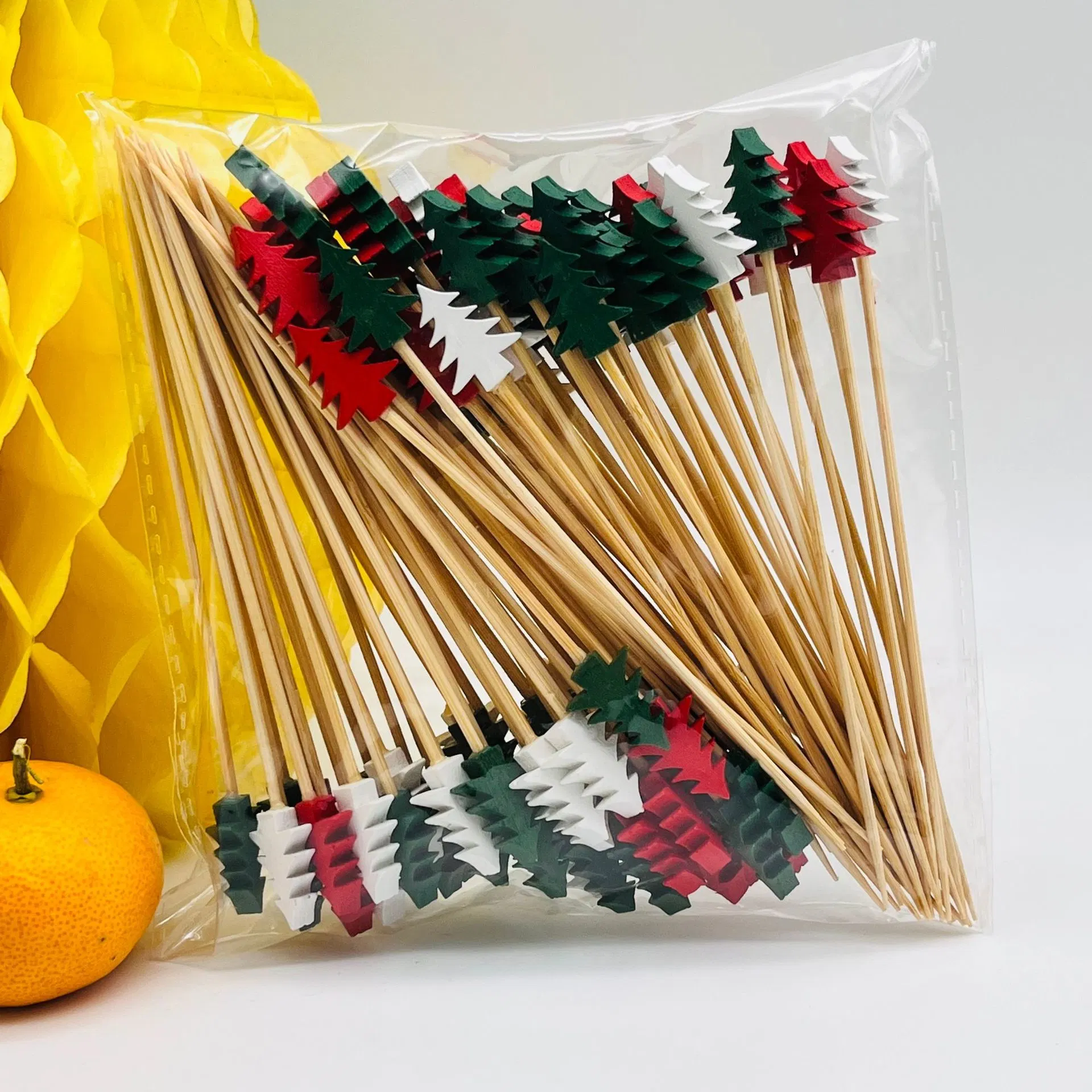 Cocktail Picks Bamboo Toothpicks Sandwich Burger BBQ Party Skewer for Christmas