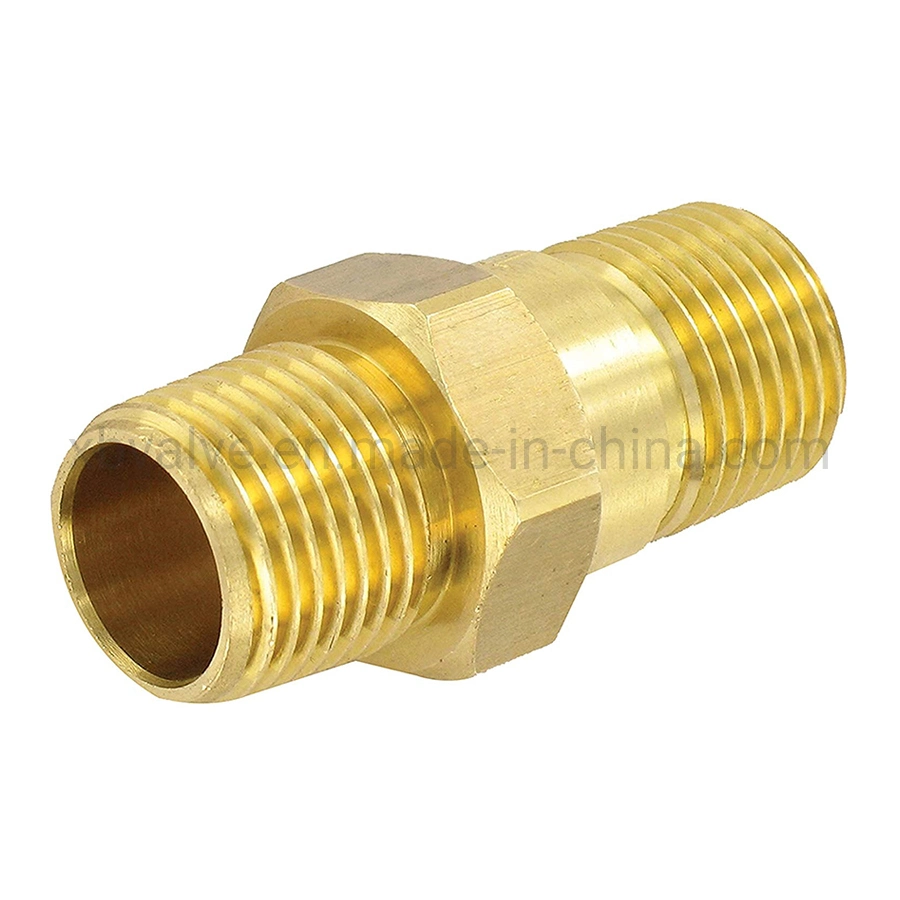 Hot Selling Good Price Quality Brass Double Male Threaded Straight Nipple Water Gas Pipe Fitting for USA Market