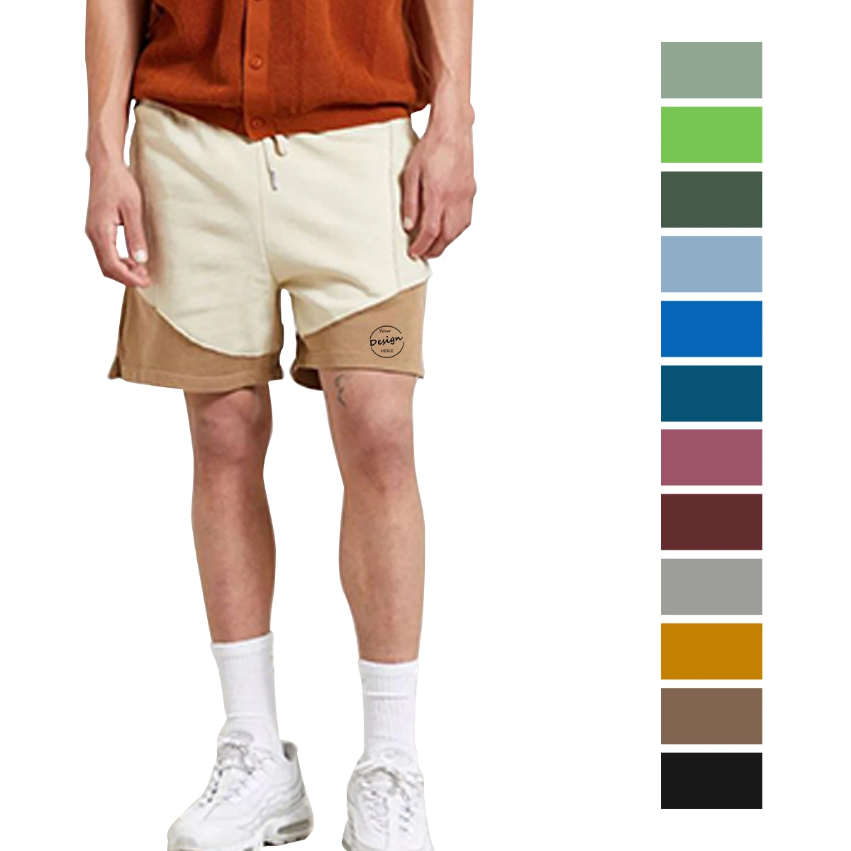 Wholesale Shorts High Quality Jogger Casual Short Pants for Men Color Block Custom Mens Sport Shorts