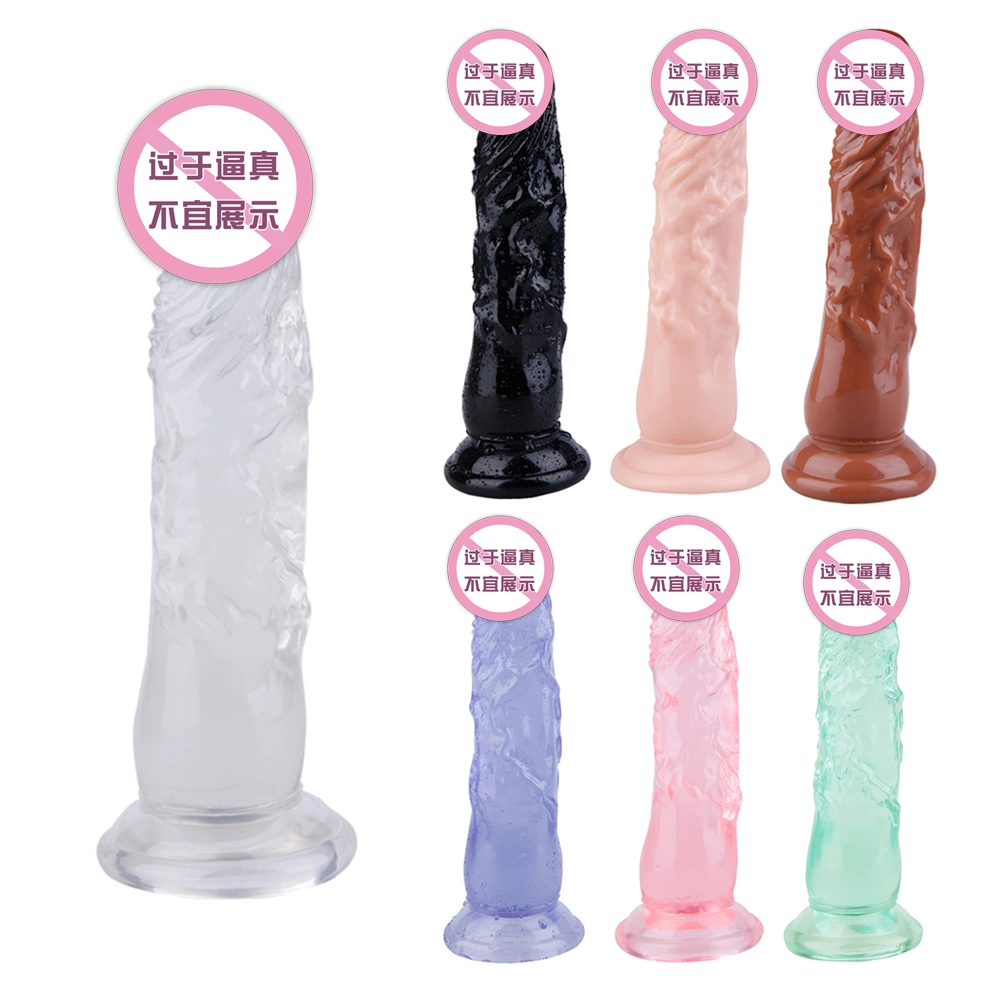 Sex Shop Hot Super Soft PVC Dildo Réaliste Ventouse Féminine Pénis Artificiel Masturbateur Jouet Sexuel pour Adultes Dildo