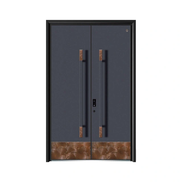 Luxury Cast Aluminium Villa Front Door Armored Door with Pick-Proof Design