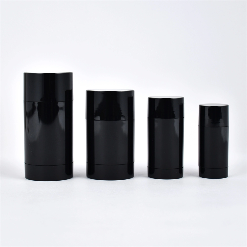 PP Black Solid Perfume Balm Container Plastic Deodorant Tube