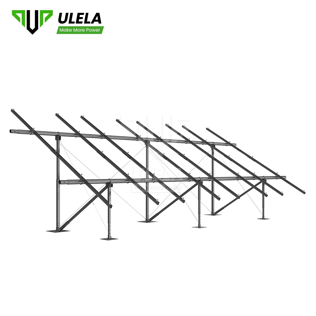 Ulela Aluminium Solar Mounting Structure Manufacturing Frameless Solar Panel Support China Sun Tracker Brackets Ground PV Tracking System