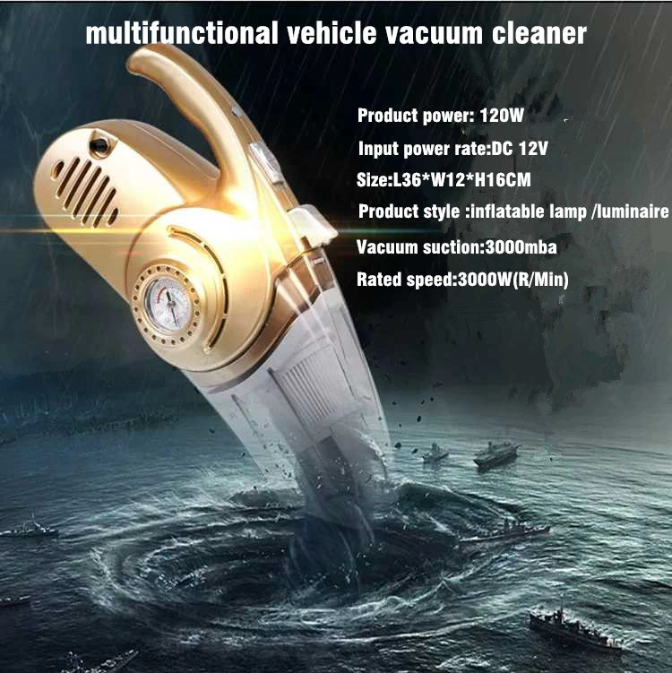 Four in One Vacuum Cleaner, Air Pump, Dual-Purpose and Multi -Funtion for Automobile and Household Use