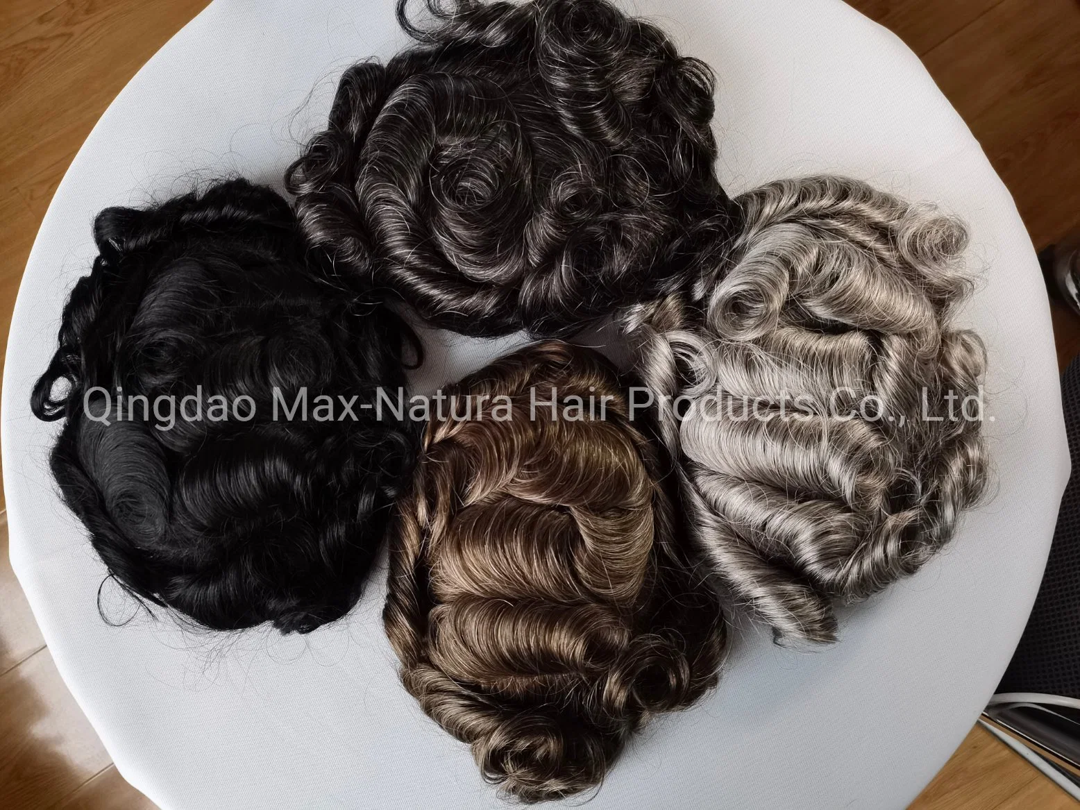 Popular-Design Fine Mono Human Hairpieces with Folded-Lace-Front and Baby-Hair-Underventing