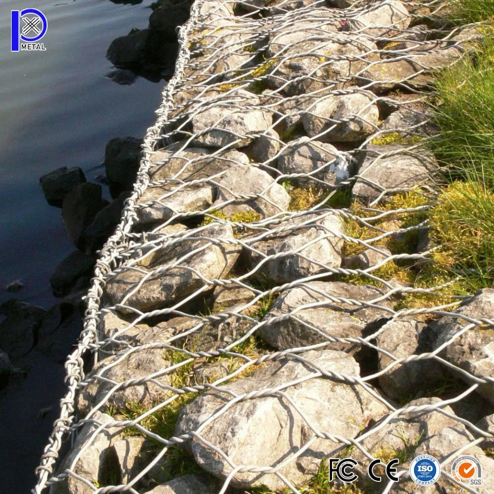 Pengxian Doubel Twist de malla de alambre Hexagonal China proveedores 6mm 8mm 10mm 13mm de apertura de acero galvanizado Gabion utilizados para la pared Gabion