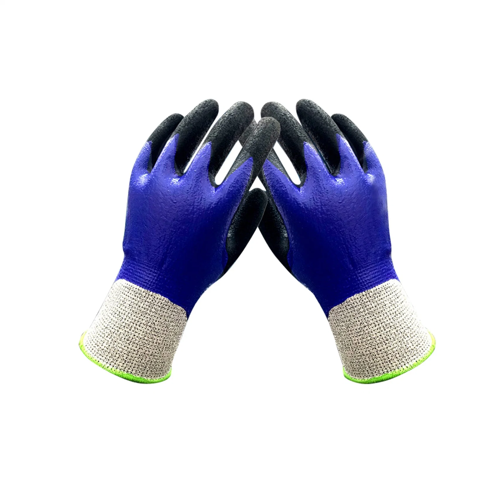 Factory Wholesale/Supplier Protection Work Level 5 Anti Cut Hppe Nitrile Foam Coated Protective Gloves