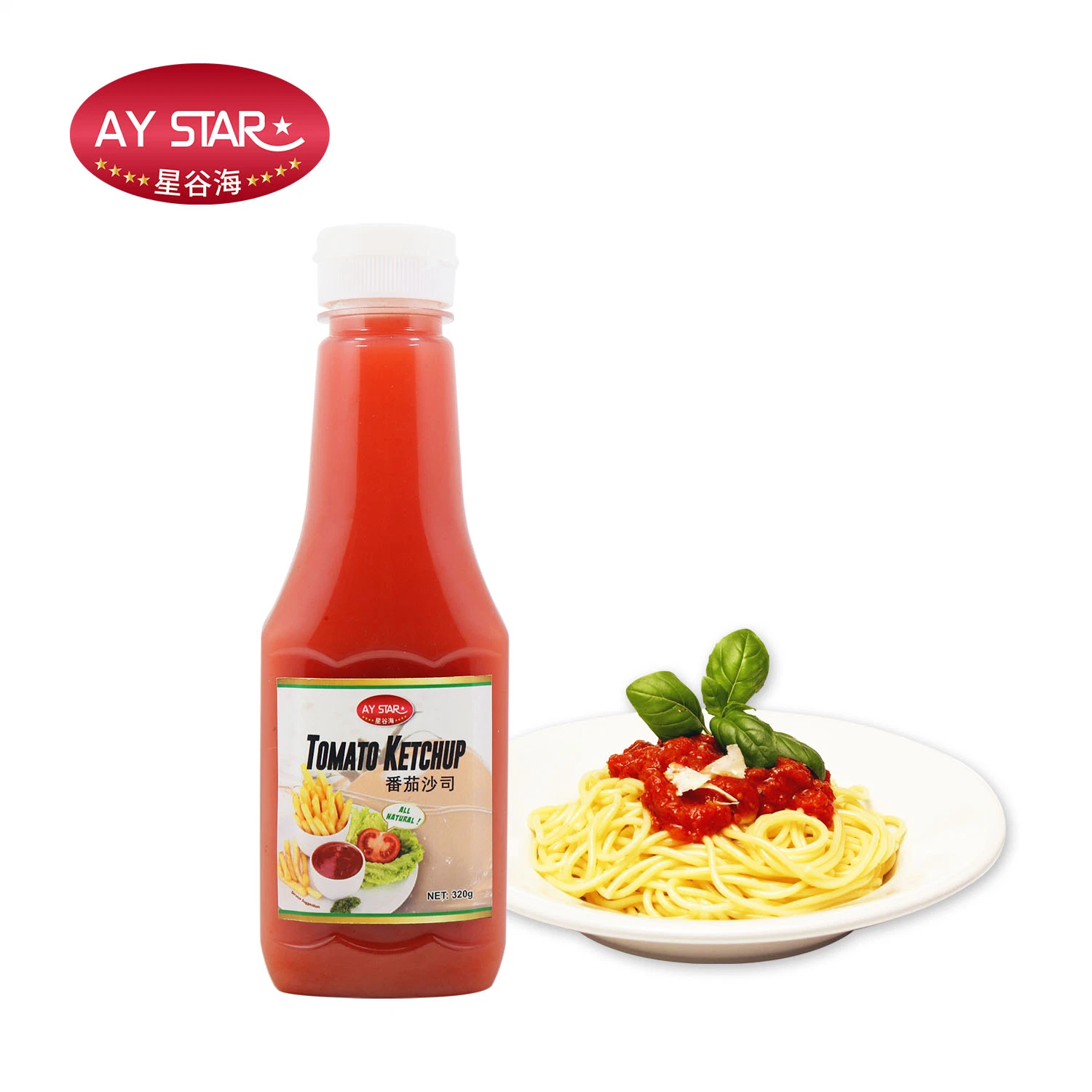 250g Squeeze Bottle Yummy Natural Brc Restaurant Tomato Ketchup Sauces