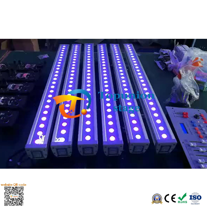 LED Full Color 24PCS 3 em parede de controlo de 1 ponto Luz de fundo do Estágio da luz de Lavagem