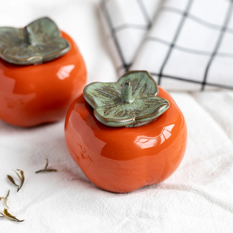 Persimmon DIY Aromatherapy Homemade Candle Empty Cup Creative New Year Jar Home Decor with Hand Gifts