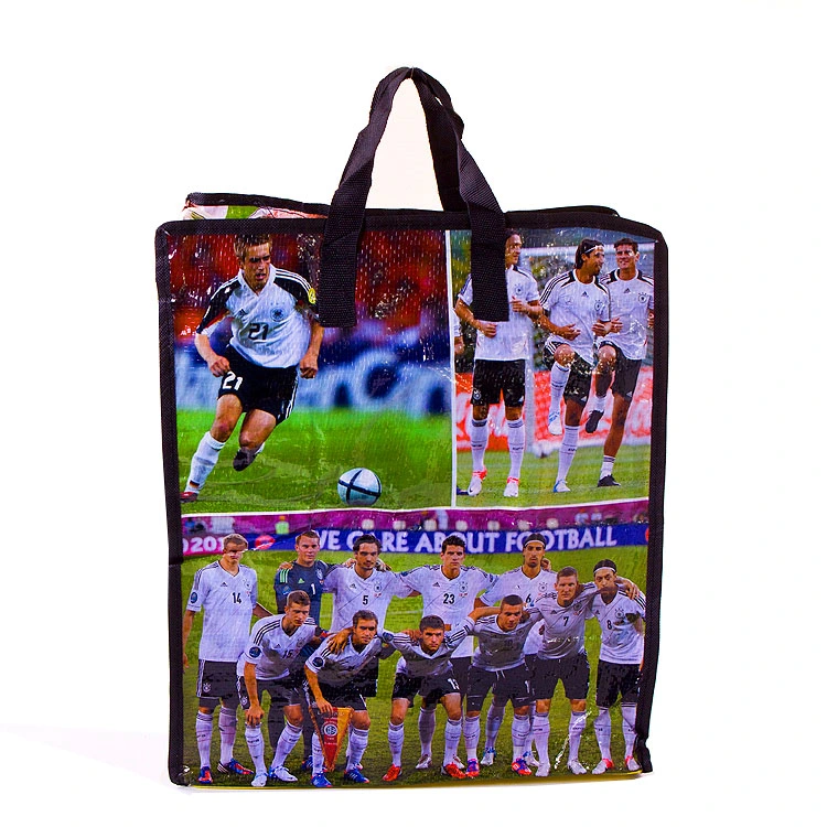 Strong Big Size Zipper Handed Tote PP Woven Bag with 18kgs Weight Capacity