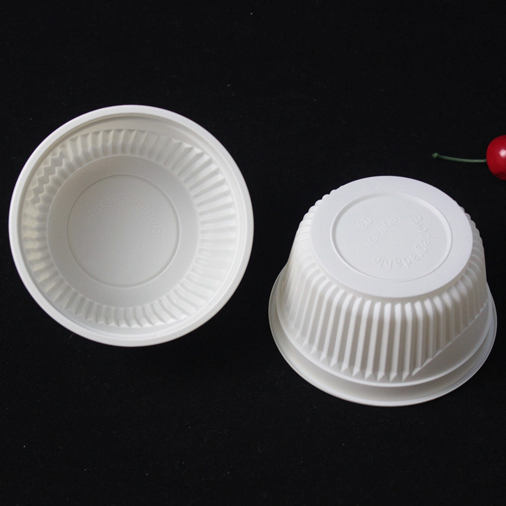 China Factory Eco-Friendly Compostable Food Container Disposable 15oz Corn Starch Bowl Wirh Custozmied Logo Printing