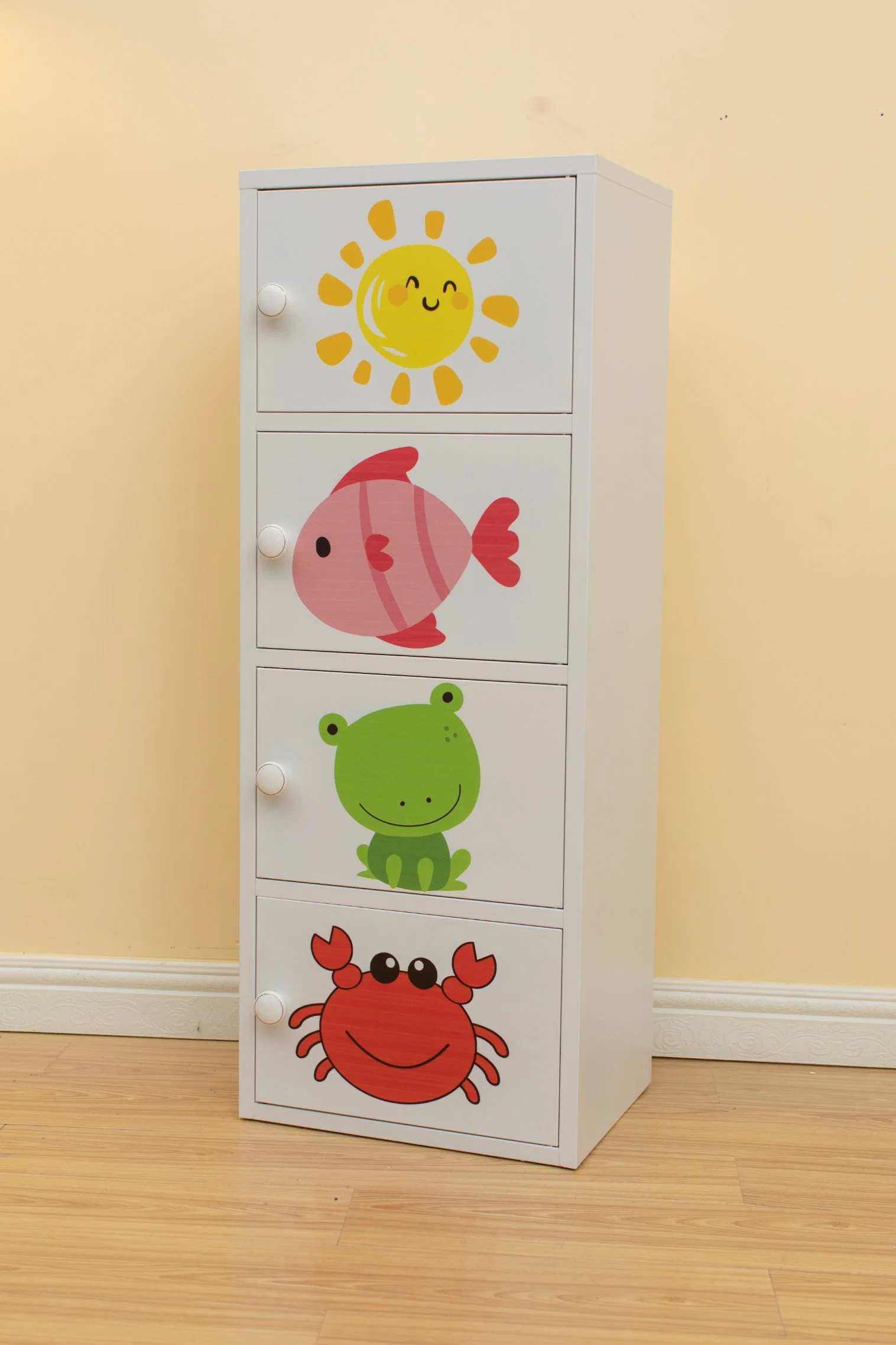 Home Use Steel 4-Door Storage Locker Children&prime; S Toy Cabinet