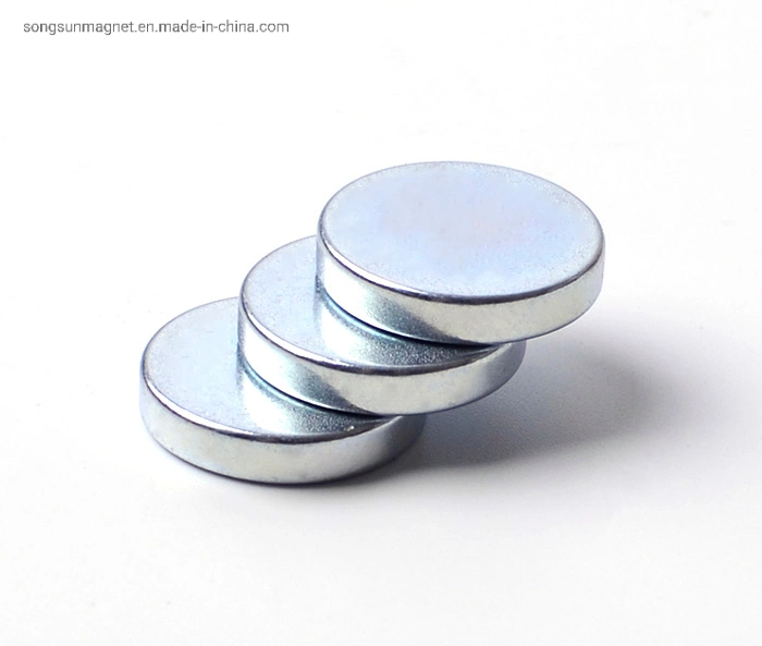 Super Strong N35 N52 Round Disc Magnet Manufacturer Permanent Magnetic Materials Neodymium Magnet