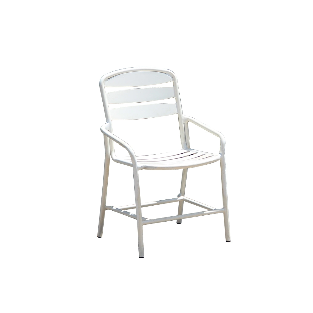 High quality/High cost performance  Rattan Furniture Aluminum Restaurant White Outdoor Chair Garden Furniture