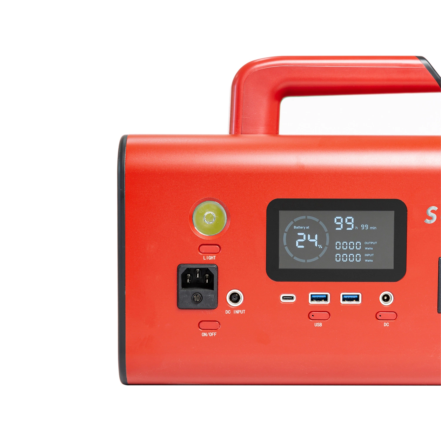 Factory Supply Power Bank LCD Display 600W Solar Generator for Emergency Power Supply with LED Light