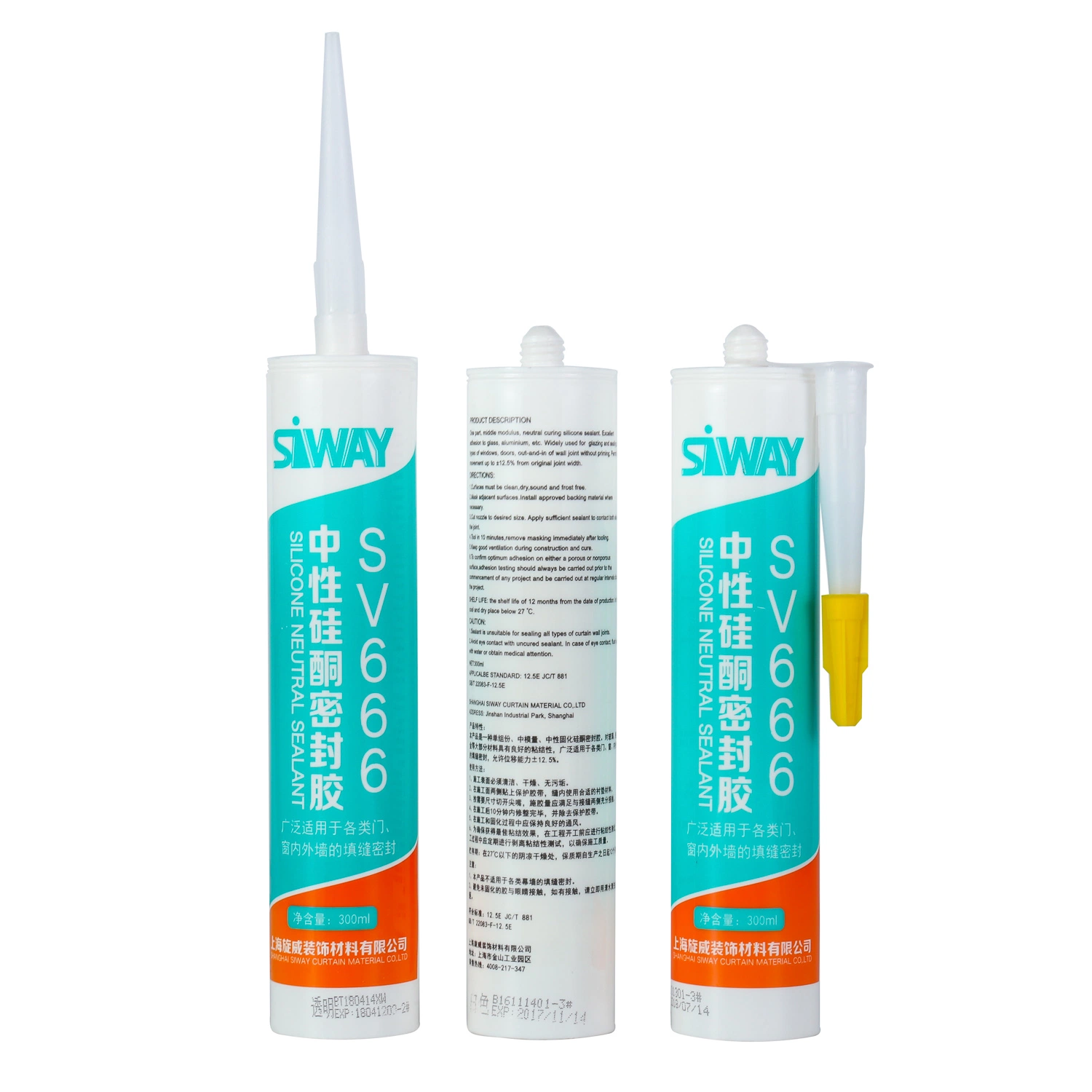 RTV Silicone Sealant Clear Single Tube Ge Window and Door Sealants