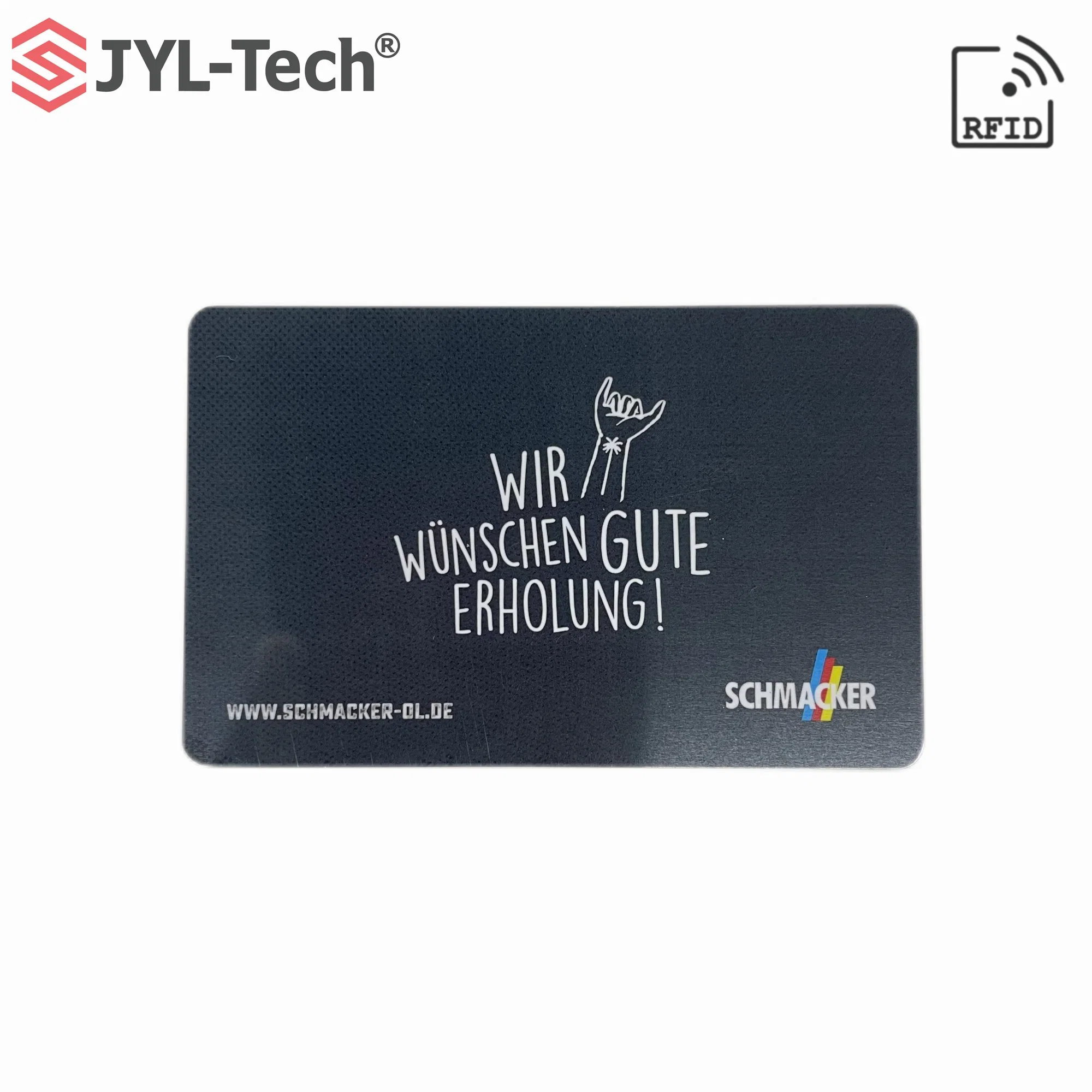 Comercio al por mayor de metal pulido plata personalizada tarjetas RFID Hf Metalic NFC Tarjeta