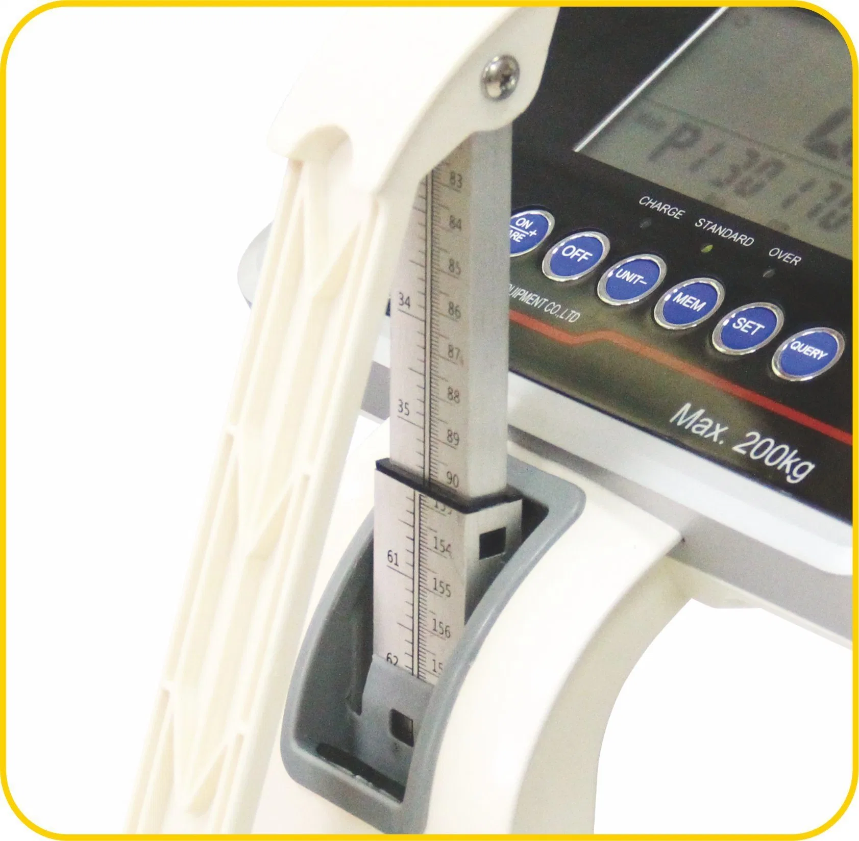 Electronic Weight Measure Platform Scale with Height Meter 200kg Capacity