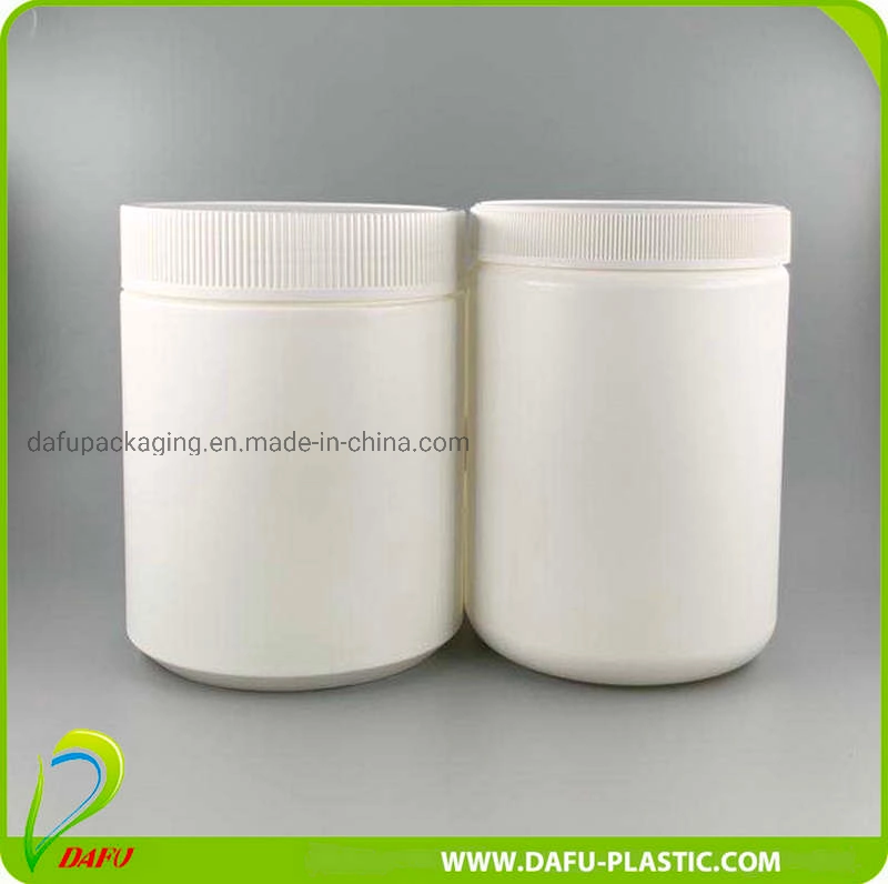 750ml PE White Powder Plastic Capsule Vitamin Bottle with Cap